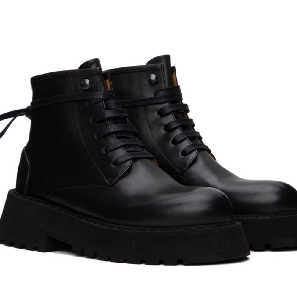 Marsell Black Micarro Lace Up Leather Black Boots Brand New 🖤✨ EU size 40.5